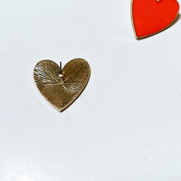 Heart  stud  earrings  M116 - Picture 4 of 5